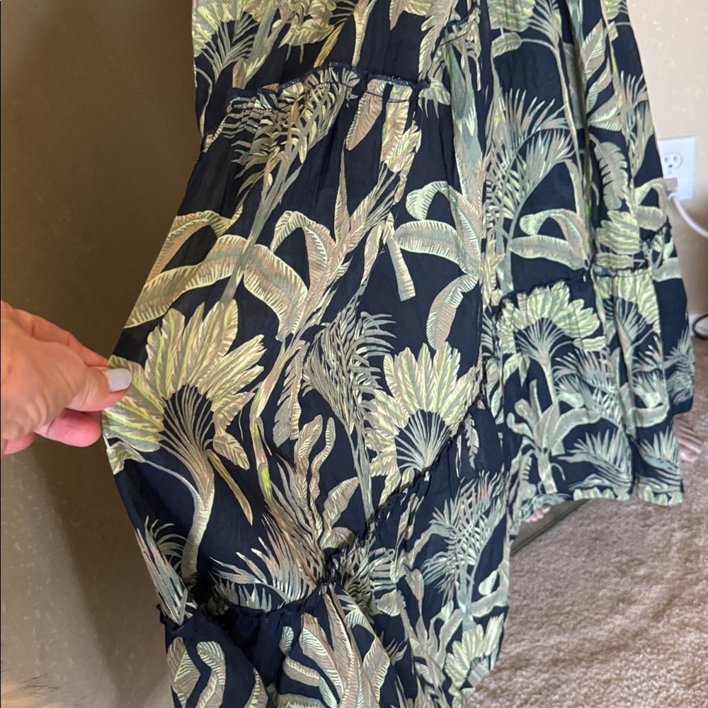 Haute Hippie Women’s Tropical Tiered Maxi Dress sz M - Picture 3 of 10
